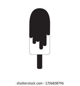 vector popsicles isolated. Flat lay design.