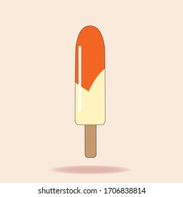 vector popsicles isolated. Flat lay design.