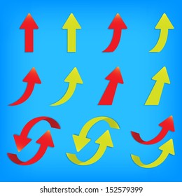 vector popular arrow sticker set pack isolated