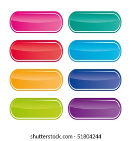 vector popular color buttons for internet