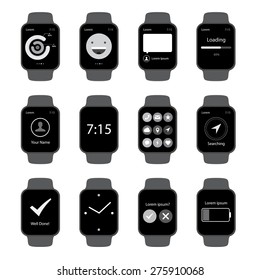 Vector Popular Smart Watch Icons 