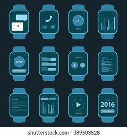 Vector Popular Smart Watch Icons