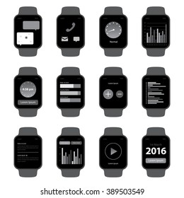 Vector Popular Smart Watch Icons