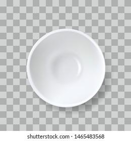 Vector porcelain plate, sauceboat for sauce, plate for food.