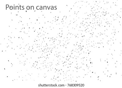 Vector porous grungy texture. Points on canvas