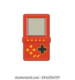 Vector portable game console. Cartoon style. 