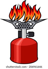 vector portable gas-stove isolated on the white background