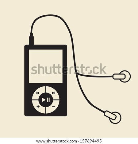 vector portable music player and headphone