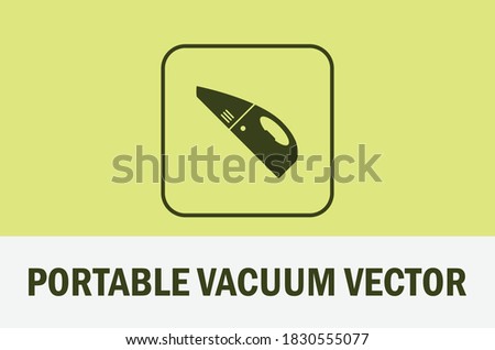 Vector of portable vacuum isolated on pastel color background. For designer.