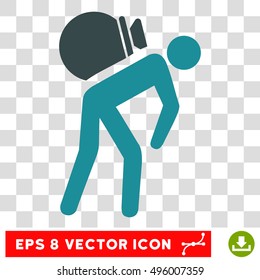 Vector Porter EPS vector pictogram. Illustration style is flat iconic bicolor soft blue symbol on a transparent background.