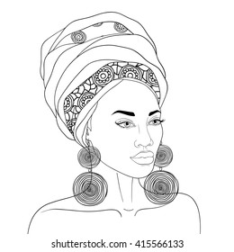 Black Woman Outline Drawing - Entrevistamosa
