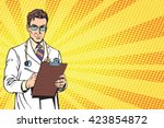 vector Portrait Of A Confident Mature Doctor