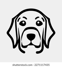 vector portrait of a dog