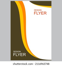 diseño de volante de retratos vectoriales en negro, amarillo con espacio blanco, adecuado para anuncios, carteles,