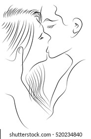 vector of Portrait of happy loving couple, EPS10