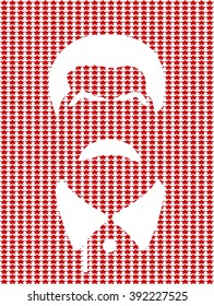 Vector portrait of Joseph Stalin. Flat icon style