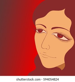 Vector portrait of latin woman