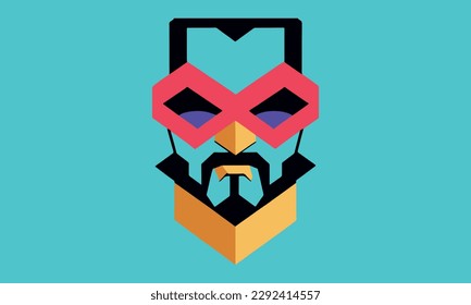 Retrato vectorial de un hombre para icono de avatar en un fondo aislado.