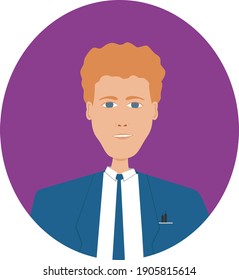 retrato vectorial de un hombre en su traje