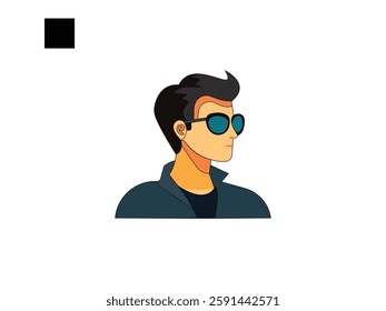 Vector portraits of women and men Group of people. Haircuts, beards, mustaches set vector illustration. Man stands , walk and run icon set. 