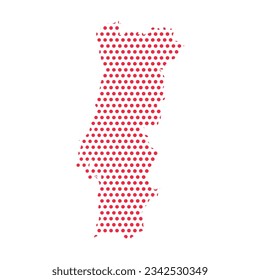 Vector Portugal Dotted Map Illustration, kann für Geschäftsdesigns, Präsentationen oder alle geeigneten Designs verwendet werden.
