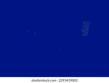 Vector Portugal map for technology or innovation or it concepts. Minimalist country border filled with 1s and 0s. File is suitable for digital editing and prints of all sizes.