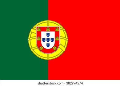 Vector Of Portuguese Flag.