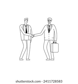 vector pose with black outline illustration
