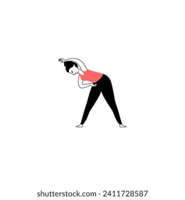 vector pose with black outline illustration