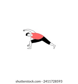 posición vectorial con ilustración de contorno negro