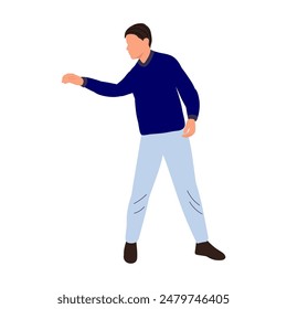 vector pose of people dancing man