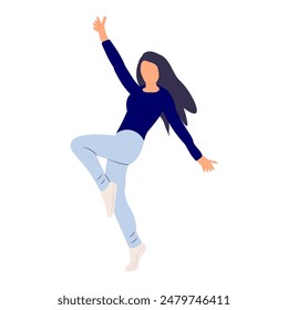 vector pose of people dancing man