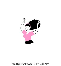 pose vectorial de las personas de vacaciones en la playa