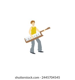 vector pose of a world art day painting artist painting