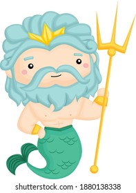 A vector of Poseidon the God of the Sea