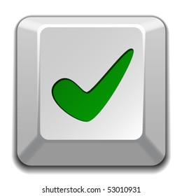 vector positive checkmark key