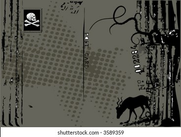 vector post card design background