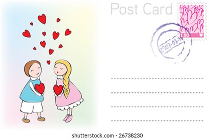 Vector post card template