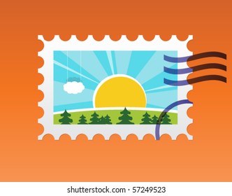 Vector post mark