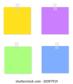 vector post note with white background