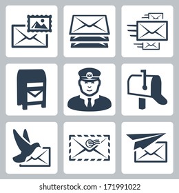 Vector Post Service Icons Set