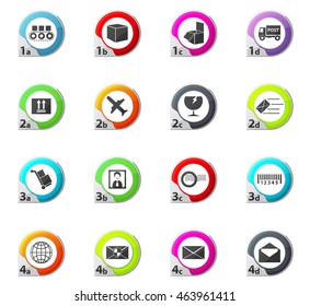 Vector post web icons for user interface design