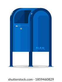 contenedor de buzón postal de vectores aislado en fondo blanco