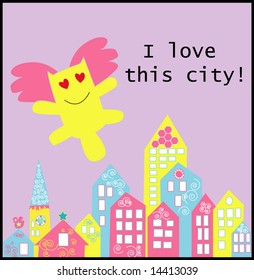 vector postcard