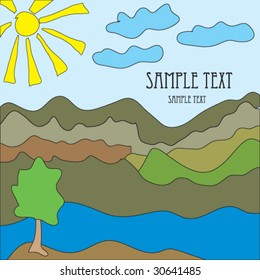 vector postcard