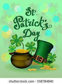 vector postcard advertising holiday St. Patrick s Day