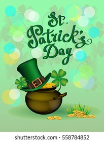 vector postcard advertising holiday St. Patrick s Day