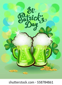 vector postcard advertising holiday St. Patrick s Day