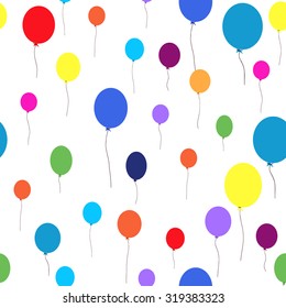 Vector postcard with balloons