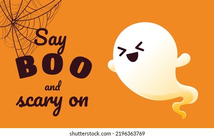 Vector postcard or banner for Halloween holiday